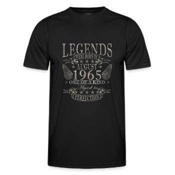 August 1965 August 1965 Geschenk August 1965 - Männer Funktions-T-Shirt - Schwarz - Vorne - AI Model Male 178 dark (178cm)