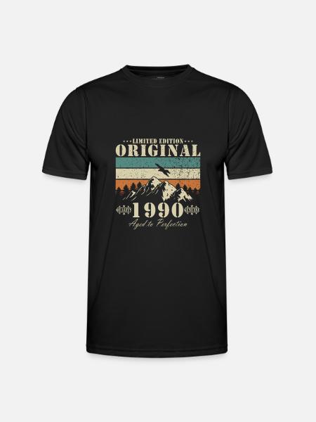 Né en 1990 - T-shirt sport Homme - noir