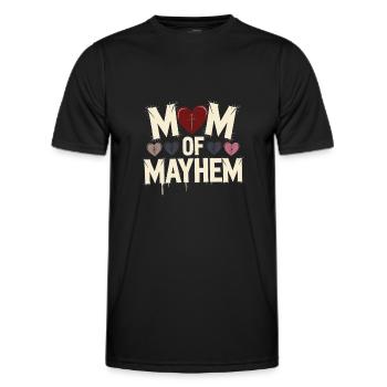 Maman du chaos - T-shirt sport Homme - noir - Devant - AI Model Male 178 dark (178cm)
