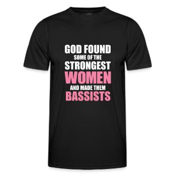 Bassist Woman - Strongest Women Are Bassists - Men's Functional T-Shirt - black - Front - AI Model Male 178 dark (178cm)