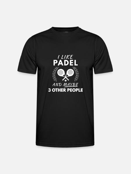 I like Padel tennis and maybe 3 other people - Men's Functional T-Shirt - black