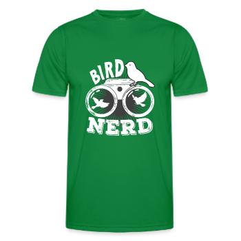 Birdwatching Gift for a Bird Nerd - Men's Functional T-Shirt - kelly green - Front - AI Model Male 178 dark (178cm)