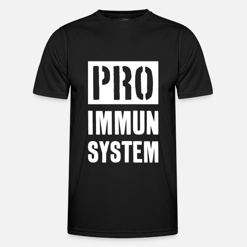 PRO IMMUNSYSTEM IMPFEN IMPFPFLICHT - Männer Funktions-T-Shirt - Schwarz