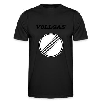 Vollgas Verkehrschild T-Shirt - Männer Funktions-T-Shirt - Schwarz - Vorne - AI Model Male 178 dark (178cm)