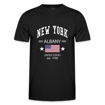 New York - T-shirt sport Homme - noir - Devant - AI Model Male 178 dark (178cm)