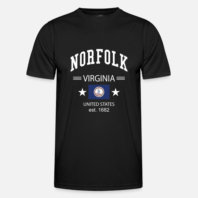 Norfolk - Männer Funktions-T-Shirt - Schwarz