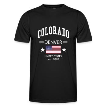 Colorado - Männer Funktions-T-Shirt - Schwarz - Vorne - AI Model Male 178 dark (178cm)