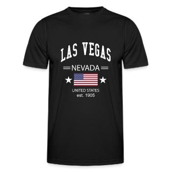 Las Vegas - Men's Functional T-Shirt - black - Front - AI Model Male 178 dark (178cm)