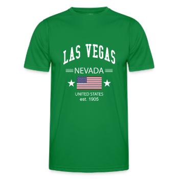 Las Vegas - Men's Functional T-Shirt - kelly green - Front - AI Model Male 178 dark (178cm)