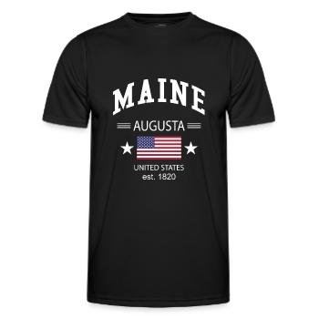 Maine - T-shirt sport Homme - noir - Devant - AI Model Male 178 dark (178cm)