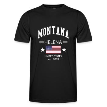 Montana - Männer Funktions-T-Shirt - Schwarz - Vorne - AI Model Male 178 dark (178cm)