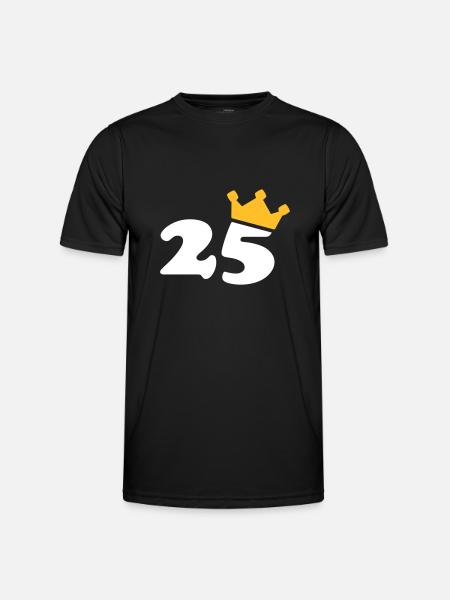 25 kroner 25 års fødselsdag 25 år - Funktionsshirt til herrer - sort