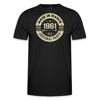 Legendary since March 1961 - Men's Functional T-Shirt - black - Front - AI Model Male 178 dark (178cm)