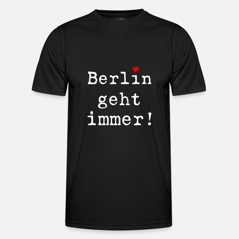 Coole Geschenkidee mit Herz - Berlin geht immer! - Männer Funktions-T-Shirt - Schwarz