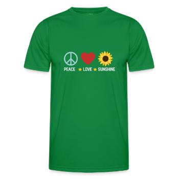 Fleurs de jardin Fleurs Hippie Cadeau Tournesol - T-shirt sport Homme - vert - Devant - AI Model Male 178 dark (178cm)