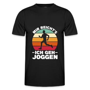 Jogging Sport Sprinten Joggen Geschenk - Männer Funktions-T-Shirt - Schwarz - Vorne - AI Model Male 178 dark (178cm)