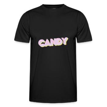 Bonbon - T-shirt sport Homme - noir - Devant - AI Model Male 178 dark (178cm)
