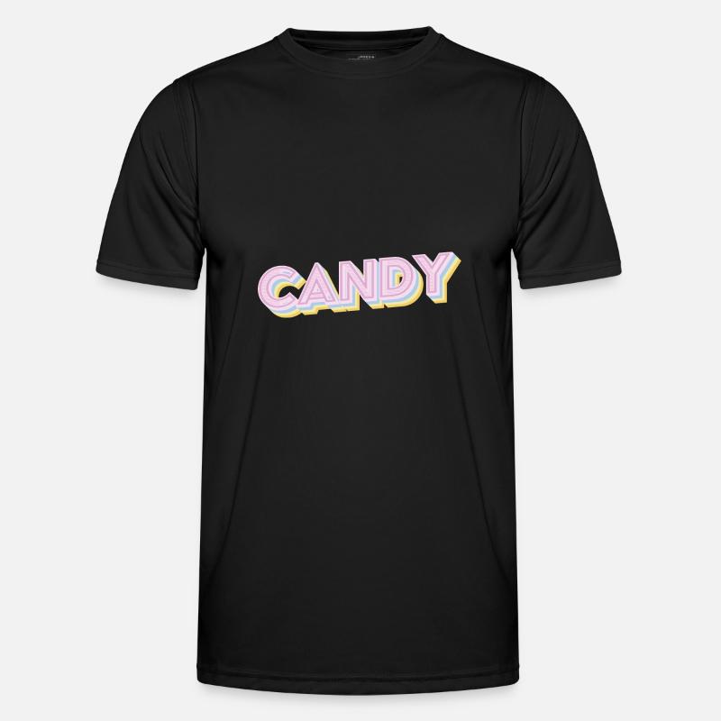 Candy - Männer Funktions-T-Shirt - Schwarz
