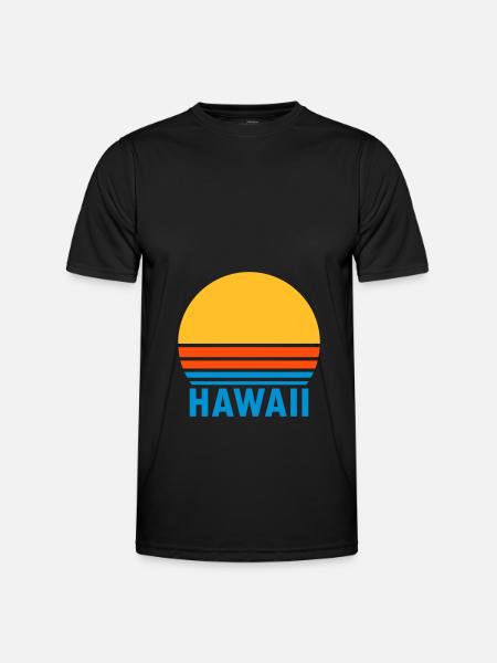 Hawaii (split sun) - Men's Functional T-Shirt - black