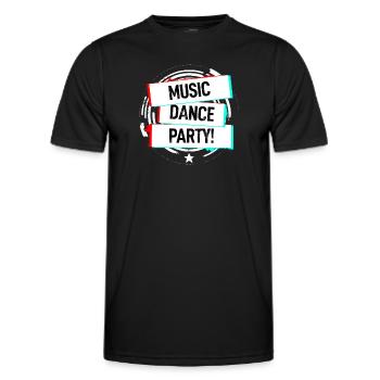 Musique Soirée dansante - T-shirt sport Homme - noir - Devant - AI Model Male 178 dark (178cm)