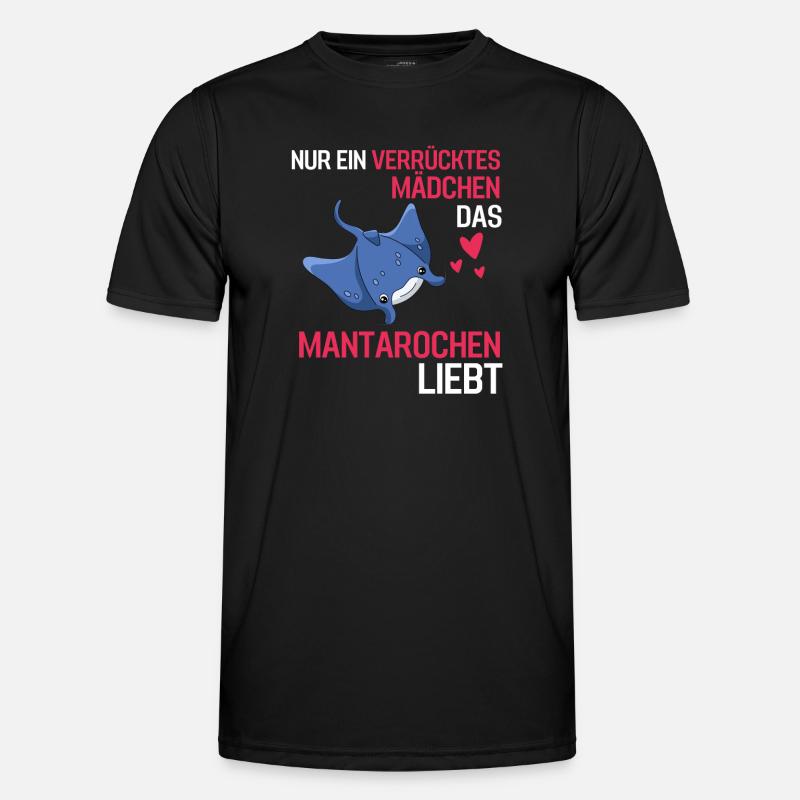 Rochen Mädchen Meerestier Geschenk Mantarochen - Männer Funktions-T-Shirt - Schwarz