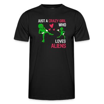 Alien Sci Fi Girl Cadeau Alien - T-shirt sport Homme - noir - Devant - AI Model Male 178 dark (178cm)