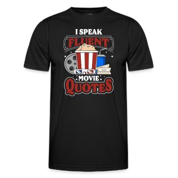 Filmliebhaber Leinwand Staff Hollywood - Männer Funktions-T-Shirt - Schwarz - Vorne - AI Model Male 178 dark (178cm)