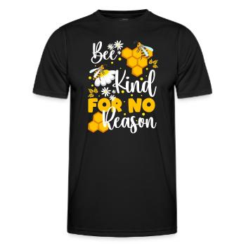 bee bees nature animal welfare - Men's Functional T-Shirt - black - Front - AI Model Male 178 dark (178cm)