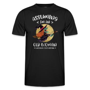 Hexe Frau Zauberei Spruch - Männer Funktions-T-Shirt - Schwarz - Vorne - AI Model Male 178 dark (178cm)