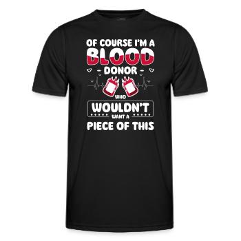 Blutspende Gemeinsam Ehrenamt - Männer Funktions-T-Shirt - Schwarz - Vorne - AI Model Male 178 dark (178cm)