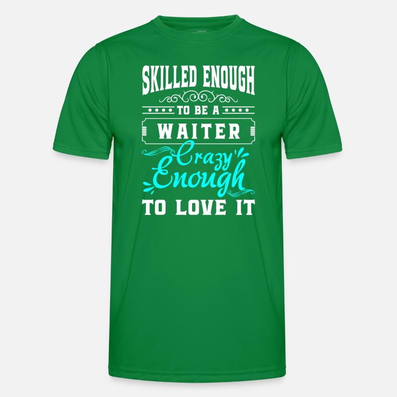 Kellnerin Gast Bistro Männer Funktions-T-Shirt