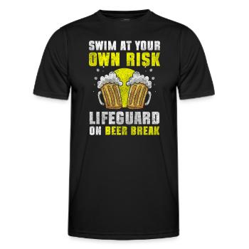 Swimmers Hobby Rescue - Men's Functional T-Shirt - black - Front - AI Model Male 178 dark (178cm)