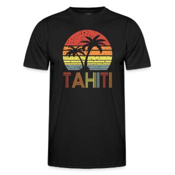 Tahiti - Männer Funktions-T-Shirt - Schwarz - Vorne - AI Model Male 178 dark (178cm)