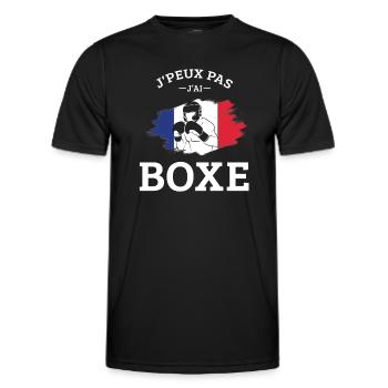 Boxen Ich kann nicht Boxen Boxen Frankreich - Männer Funktions-T-Shirt - Schwarz - Vorne - AI Model Male 178 dark (178cm)