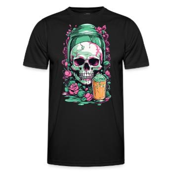 Gothic Skull Pastel Poison Halloween Design - Männer Funktions-T-Shirt - Schwarz - Vorne - AI Model Male 178 dark (178cm)