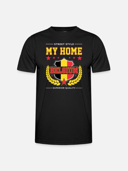My Home Belgium - Men's Functional T-Shirt - black