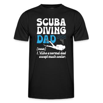 Scuba Diving Dad - Männer Funktions-T-Shirt - Schwarz - Vorne - AI Model Male 178 dark (178cm)