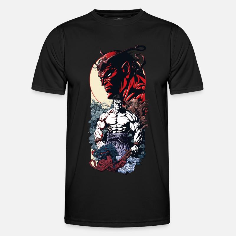 Held der Elemente - Männer Funktions-T-Shirt - Schwarz