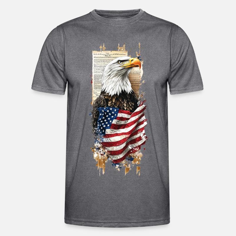 Honor, Eagle and flag Men's Functional T-Shirt