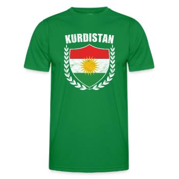 Drapeau du Kurdistan Son cadeau biji - T-shirt sport Homme - vert - Devant - AI Model Male 178 dark (178cm)