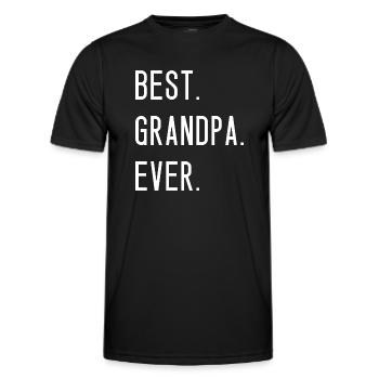 Best Grandpa Ever Best Grandpa Grandfather Gift - Men's Functional T-Shirt - black - Front - AI Model Male 178 dark (178cm)