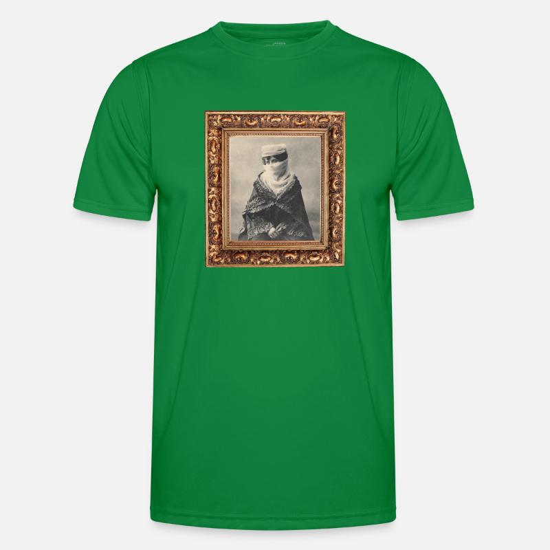 Harem lady Ottoman Empire on postcard frame Men's Functional T-Shirt