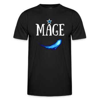 MAGE JDR SORTILEGE PERSONNAGE - T-shirt sport Homme - noir - Devant - AI Model Male 178 dark (178cm)