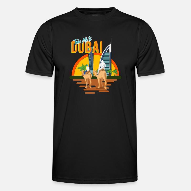BRING MICH NACH DUBAI - Männer Funktions-T-Shirt - Schwarz
