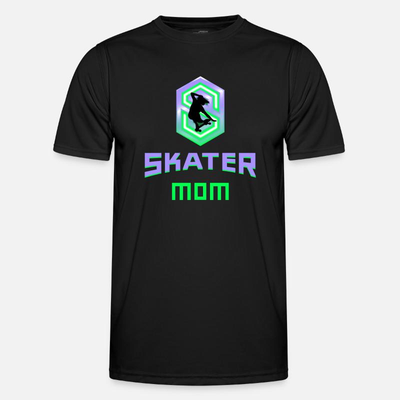 Skater Mom Mama Mutter Skatboard cool Geschenkidee Männer Funktions-T-Shirt