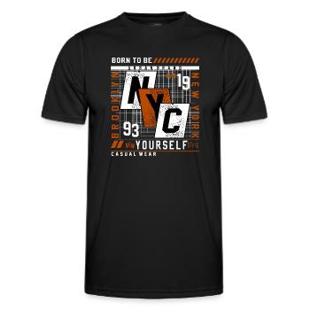 New York - Männer Funktions-T-Shirt - Schwarz - Vorne - AI Model Male 178 dark (178cm)