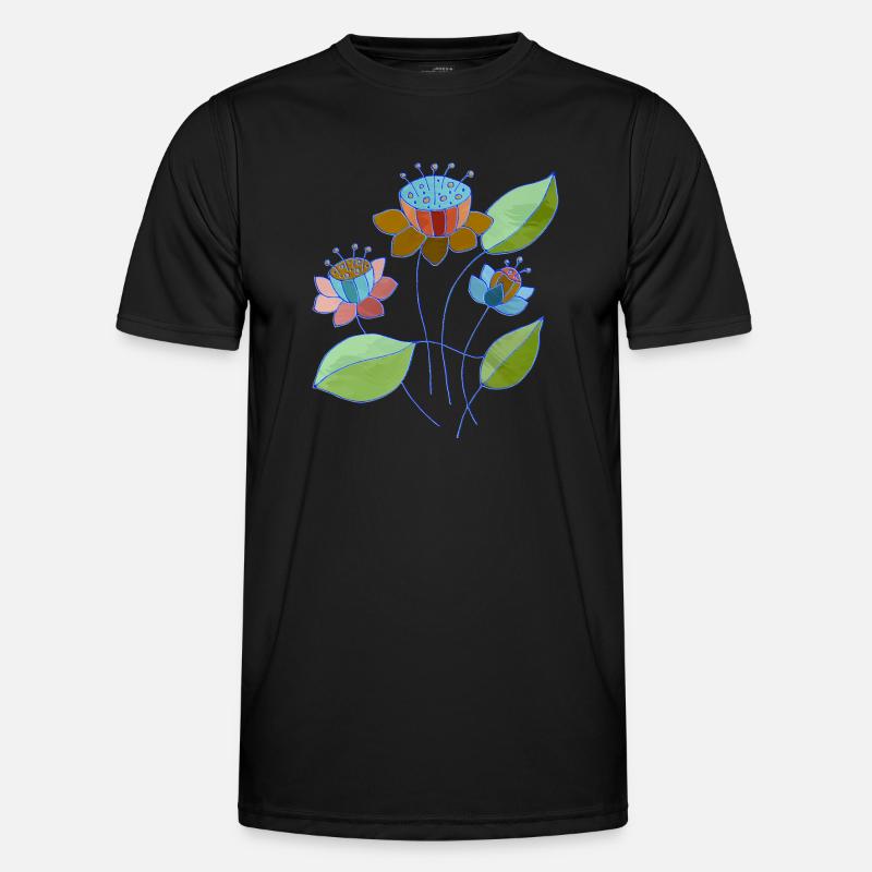 Blumen Männer Funktions-T-Shirt