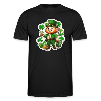 Saint Patrick 2 - Men's Functional T-Shirt - black - Front - AI Model Male 178 dark (178cm)