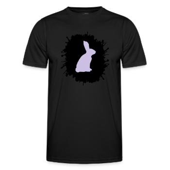 Éclaboussures de lapin - T-shirt sport Homme - noir - Devant - AI Model Male 178 dark (178cm)