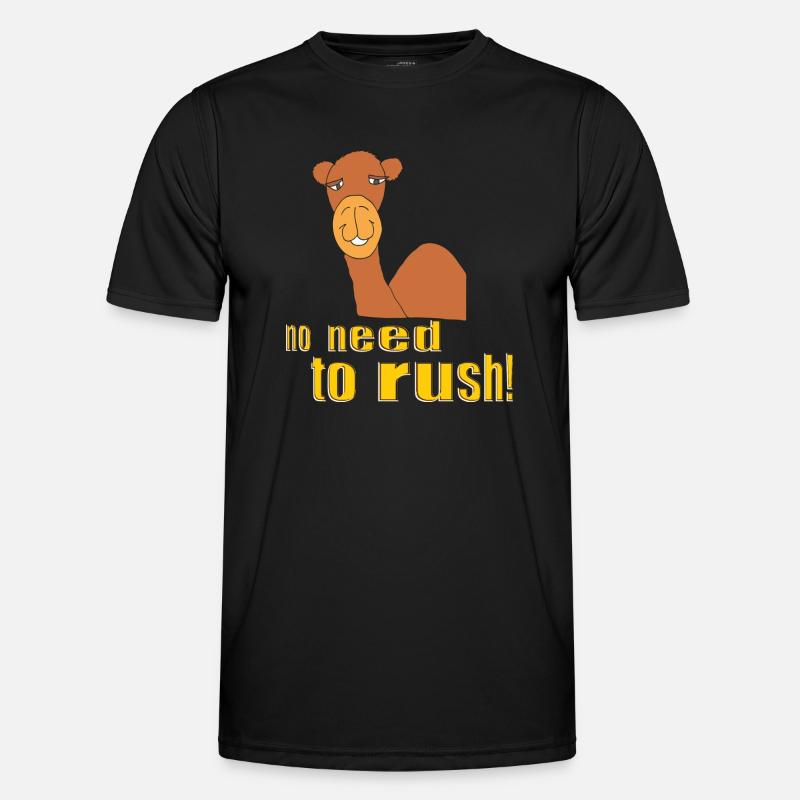 kamel no need to rush - Männer Funktions-T-Shirt - Schwarz
